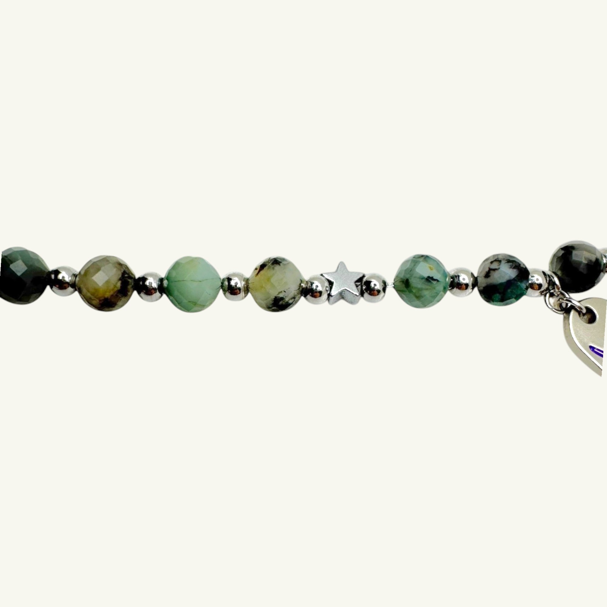 Bracciale smeraldo sfaccettato Sharifa Crystals